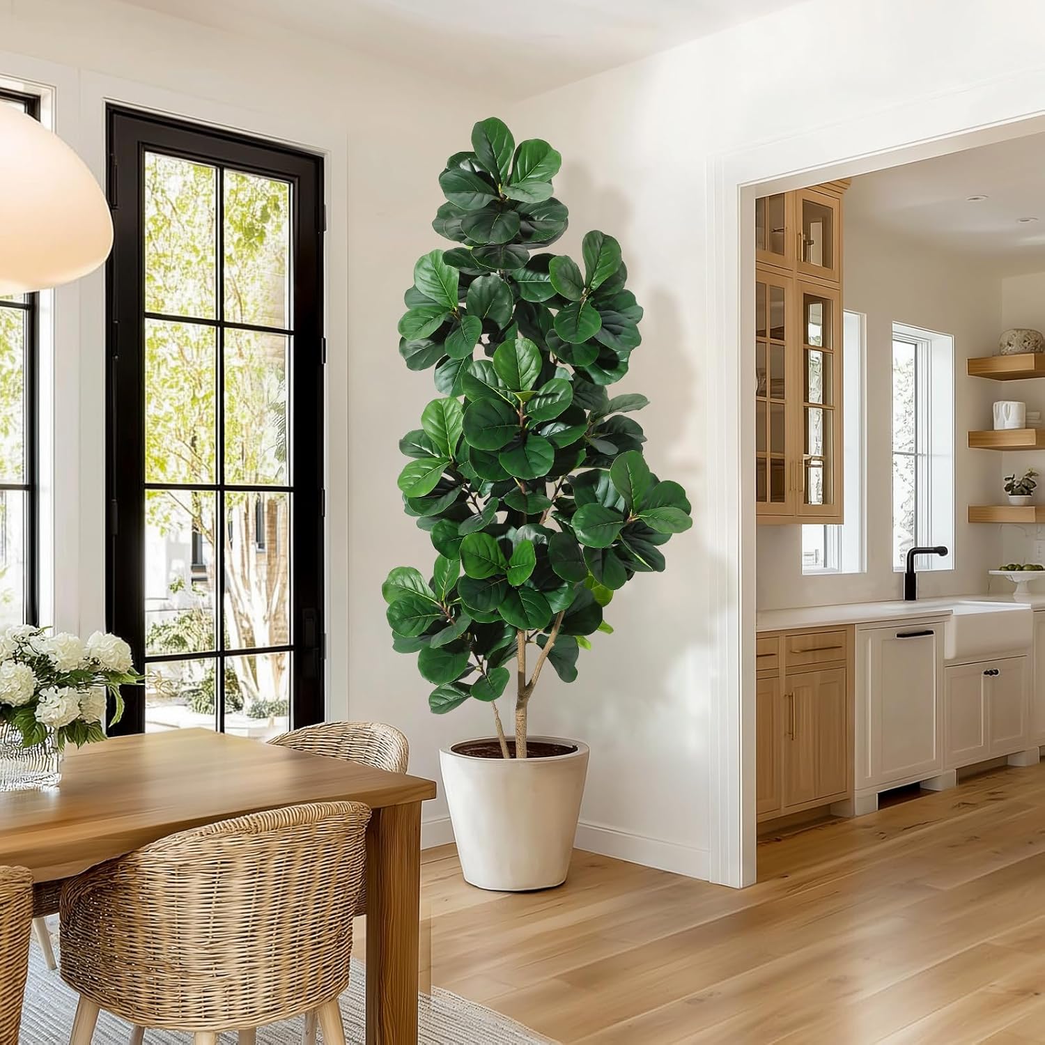 Fiddle Leaf Fig - Albero di fico artificiale con foglie