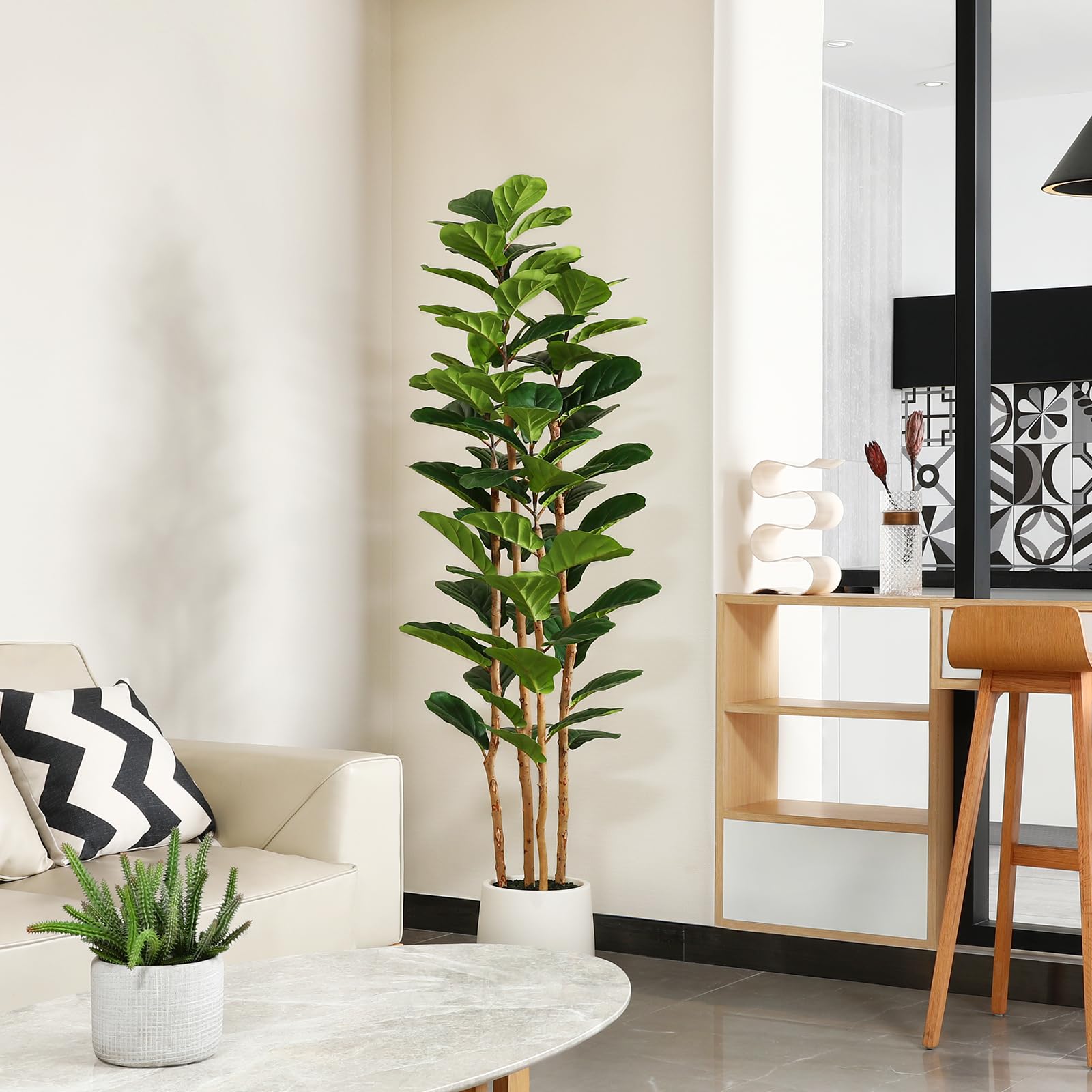 Albero di fico artificiale con - Fiddle Leaf Fig recensione e prezzo